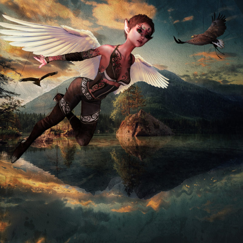 with eagle wings by bev t