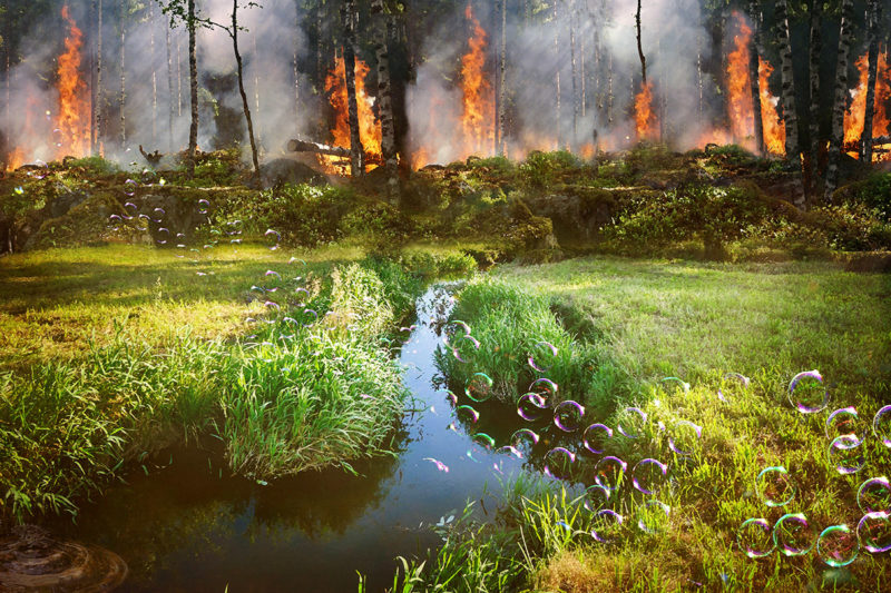 Fire on A Sunny Day by Linda Everhard