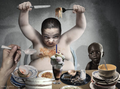 Greed And Gluttony 2 Sides Of The Same Coin by Roger Webb