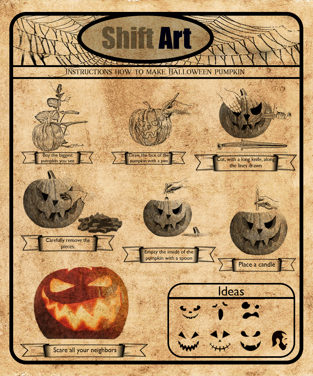 Instructions How to Make Halloween Pumpkin by Pere Lence